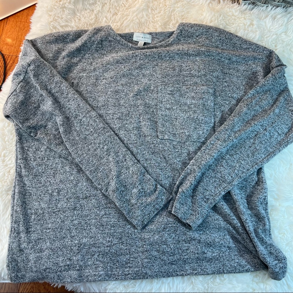grey lucky brand long sleeve